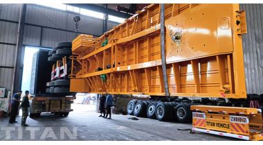 40 Ft Tri Axle flatbed Trailer Will Ship to Ghana