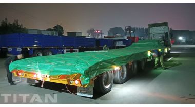 4 Axle Semi Low Bed Trailer Will Send to Ghana