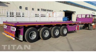 40 Ft 4 Axle Flatbed Trailer will be sent to Ghana Tema