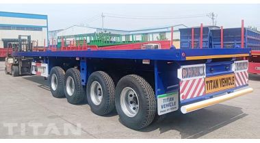 40FT 4 Axle Flatbed Trailer Ready Ship to Ghana by Container