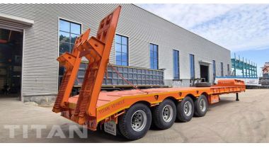 4 Axle 100 Ton Low Bed Trailer will be sent to Ghana