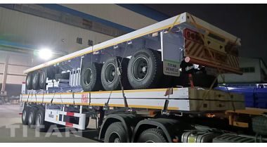 TITAN Tri Axle Flatbed Trailer will be sent to Tema Ghana