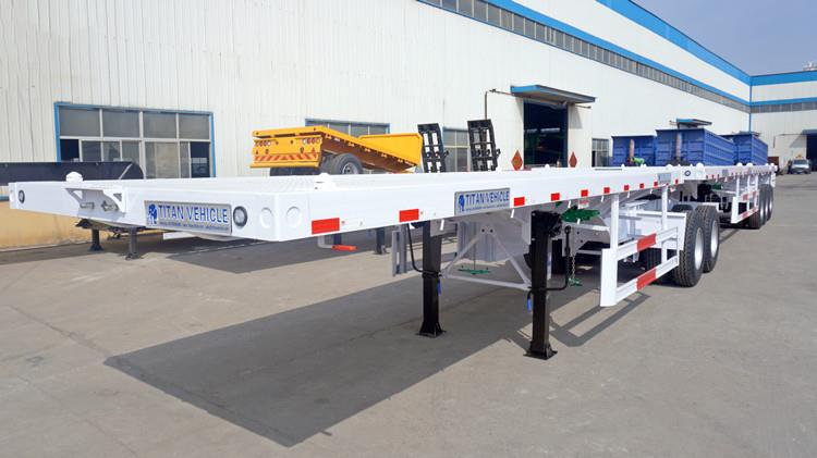 3 Axle 40ft Flatbed Semi Trailer for Sale in Ghana