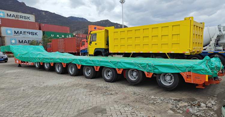 8 Axle Extendable Lowbed Trailer for Sale in Ghana