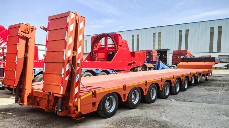 8 Axle Extendable Lowbed Trailer for Sale in Ghana