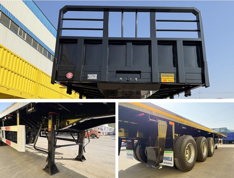 Flat Bed Trailer with Front Wall for Sale in Ghana