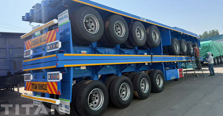 4 Axle Flatbed Semi Trailer for Sale Near Me in Ghana