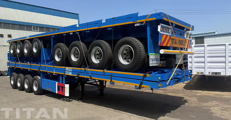  4 Axle Flatbed Semi Trailer for Sale Near Me in Ghana