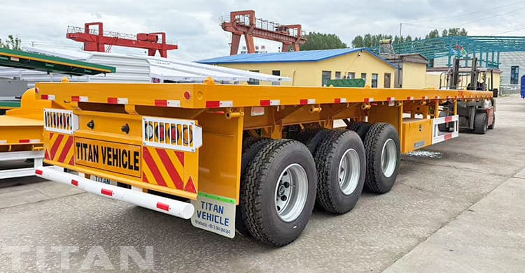 40 Ft Tri Axle flatbed Trailer Cost for Sale in Ghana