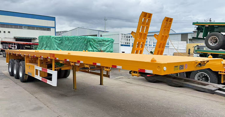40 Ft Tri Axle flatbed Trailer Cost for Sale in Ghana