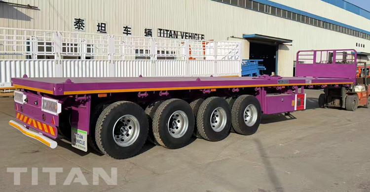 40 Ft 4 Axle Flatbed Trailer for Sale in Ghana Tema