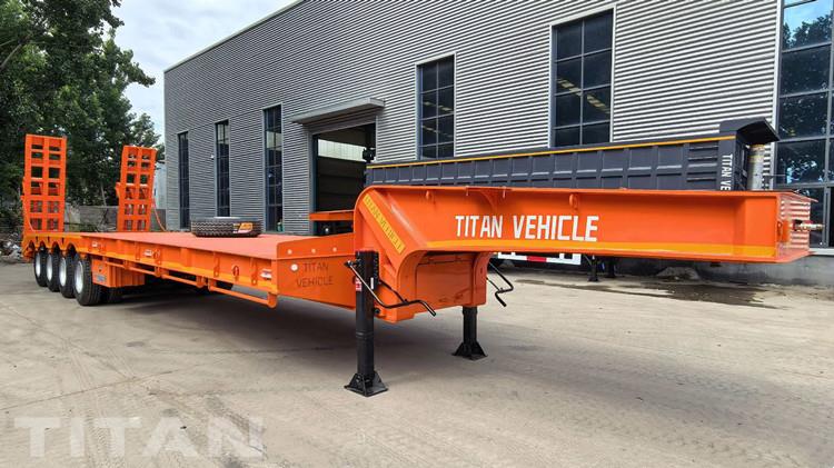 4 Axle 100 Ton Low Bed Trailer for Sale in Ghana