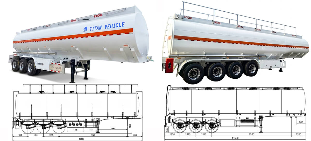 Heavy Duty Diesel Fuel Tanker Trailer for Sale in Ghana