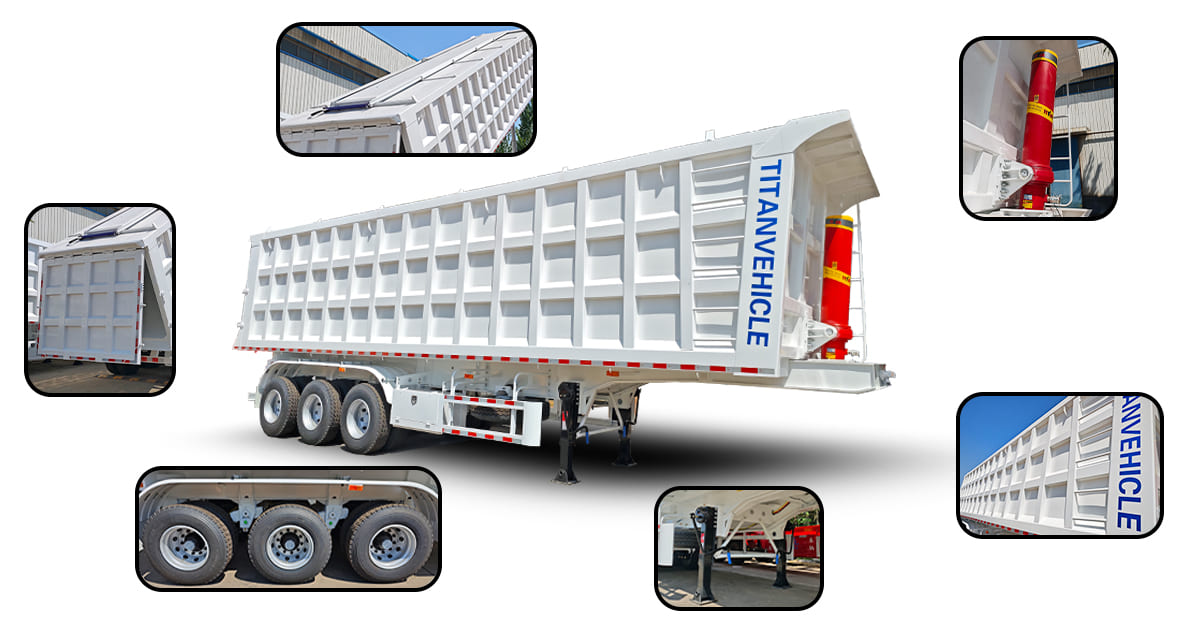 End Dump Truck Trailer for Sale in Ghana
