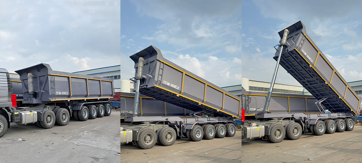 End Dump Truck Trailer for Sale in Ghana