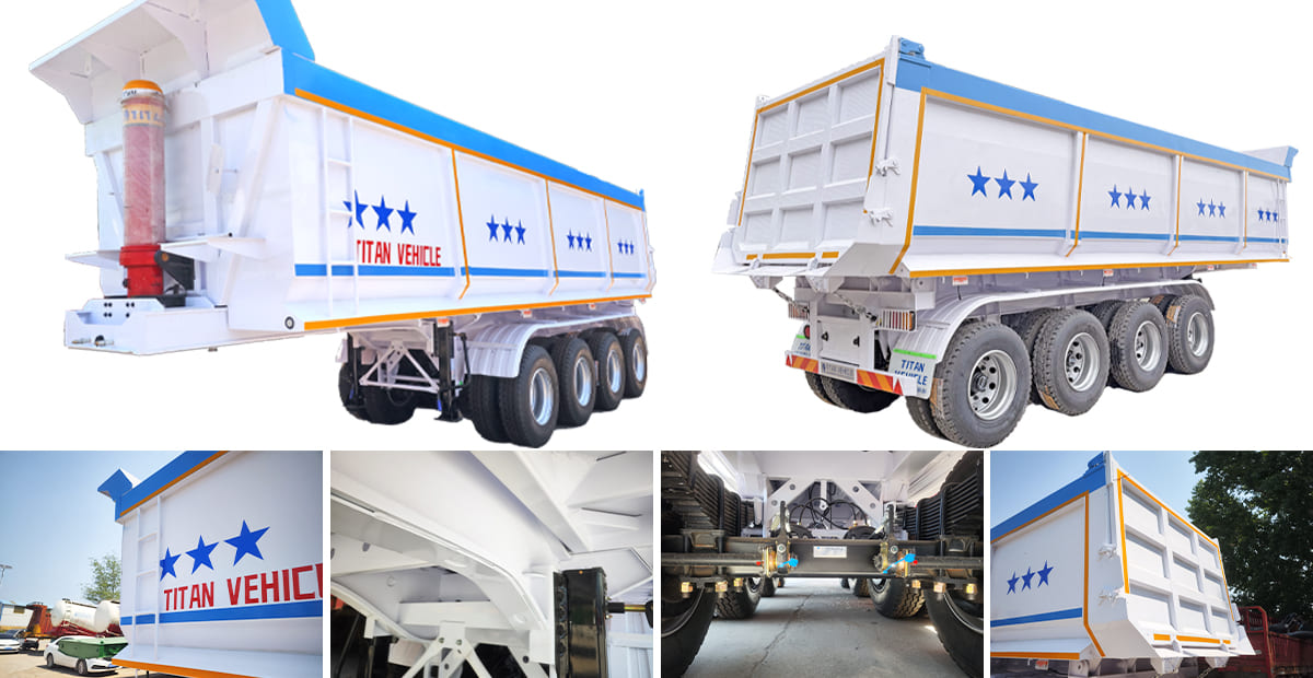 End Dump Truck Trailer for Sale in Ghana