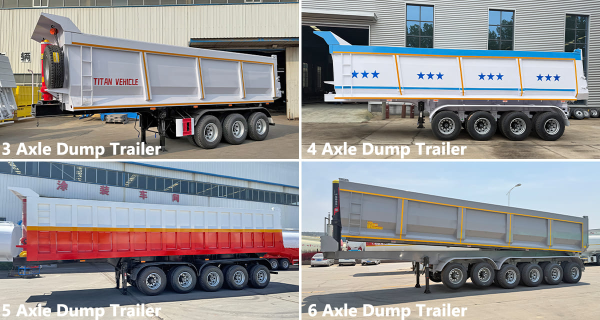 End Dump Truck Trailer for Sale in Ghana