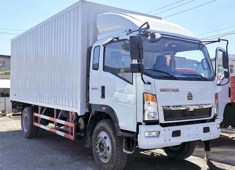 Howo 4x2 15T Light Cargo Van Box Truck for Sale Near Me in Ghana