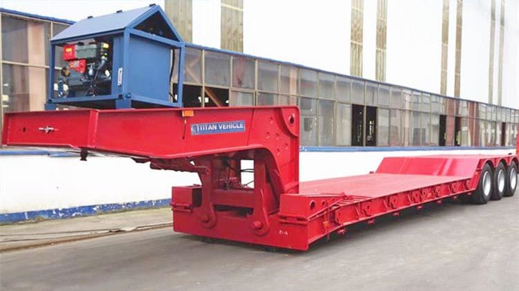Low Prices of Front Loader Low Bed Trailer for Sale in Ghana Accra