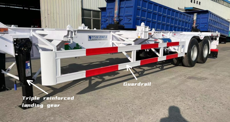 2 Axle 40 Foot Shipping Container Chassis Trailer for Sale in Ghana Accra
