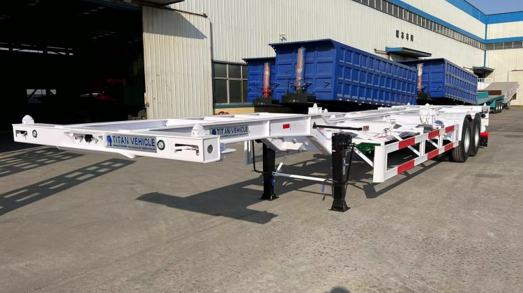 2 Axle 40 Foot Shipping Container Chassis Trailer for Sale in Ghana Accra