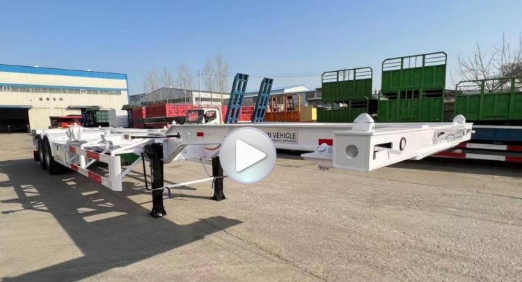 2 Axle 40 Foot Shipping Container Chassis Trailer for Sale in Ghana Accra