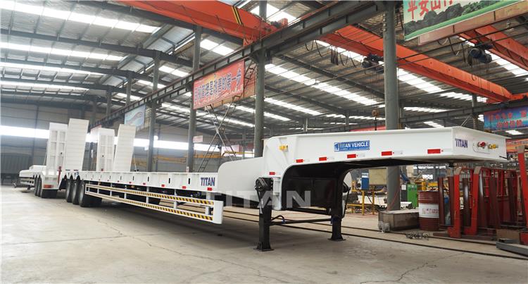 3 Axle 40Ft Semi Low Bed Truck Trailer for Sale Price in Ghana Takoradi