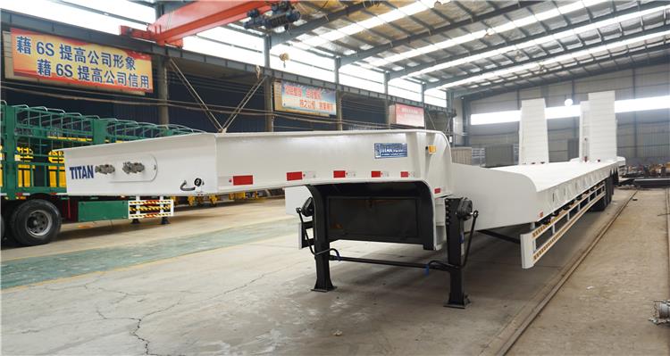 3 Axle 40Ft Semi Low Bed Truck Trailer for Sale Price in Ghana Takoradi
