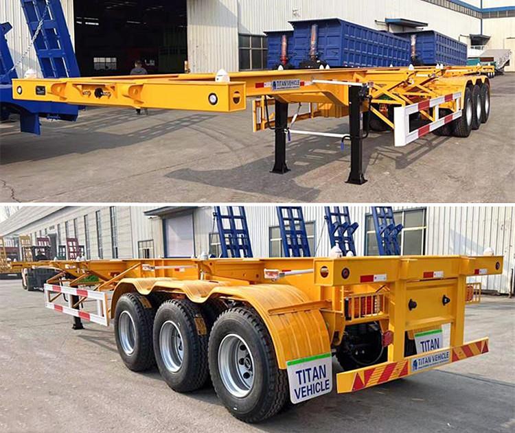 Tri Axle 20/40 Ft Shipping Container Trailer for Sale in Ghana
