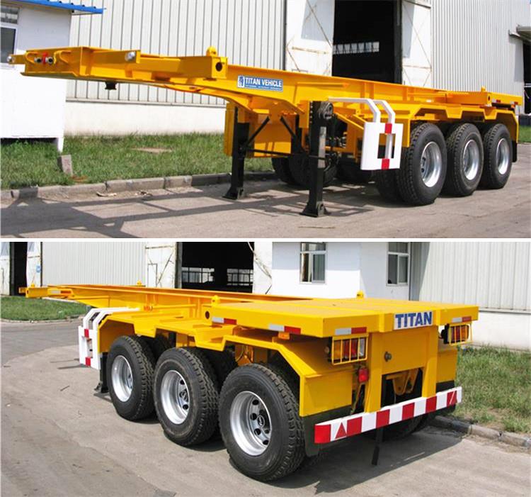 Tri Axle 20/40 Ft Shipping Container Trailer for Sale in Ghana