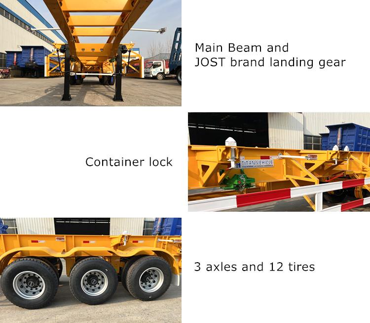 Tri Axle 20/40 Ft Shipping Container Trailer for Sale in Ghana