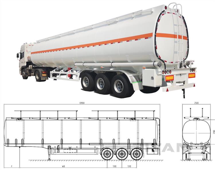 3 Axle 45000Ltrs Petrol Tanker Trailer for Sale Price in Ghana Accra