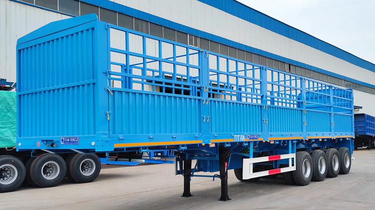 4 Axle 80 Ton Fence Stake Semi Trailer for Sale in Ghana