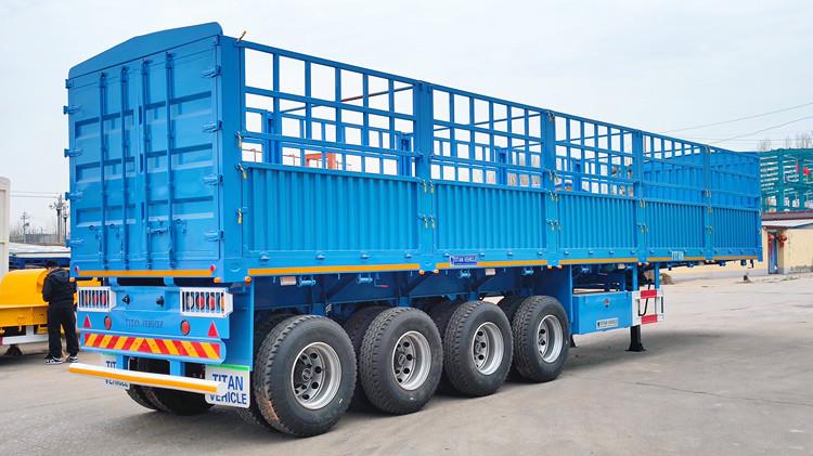 4 Axle 80 Ton Fence Stake Semi Trailer for Sale in Ghana