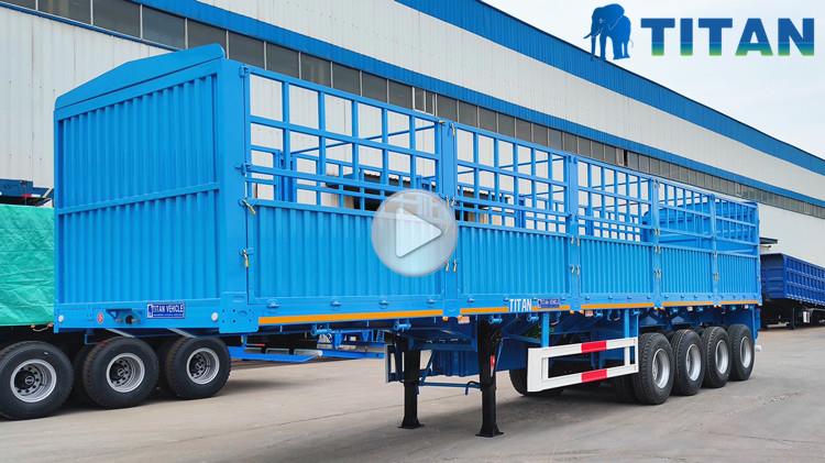 4 Axle 80 Ton Fence Stake Semi Trailer for Sale in Ghana