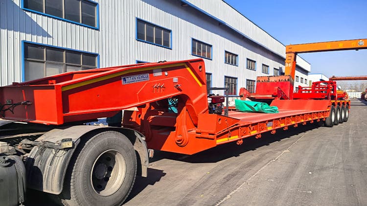 4 Axle 100 Ton Detachable Gooseneck Lowboy Trailer for Sale in Ghana | Detach Neck Trailer