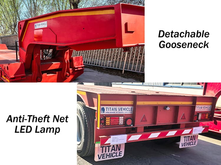 4 Axle 100 Ton Detachable Gooseneck Lowboy Trailer for Sale in Ghana | Detach Neck Trailer