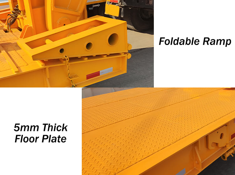 60 Ton Lowboy Trailer Truck for Sale in Ghana | Lowboy Semi Trailer