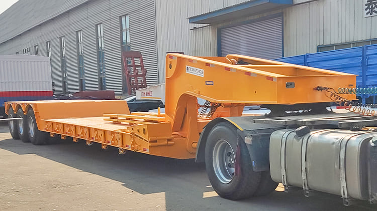 60 Ton Lowboy Trailer Truck for Sale in Ghana | Lowboy Semi Trailer