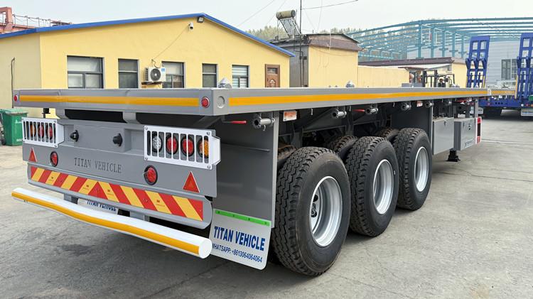 40FT Flat Bed Trailer Price | Tri Axle Trailer for Sale in Ghana