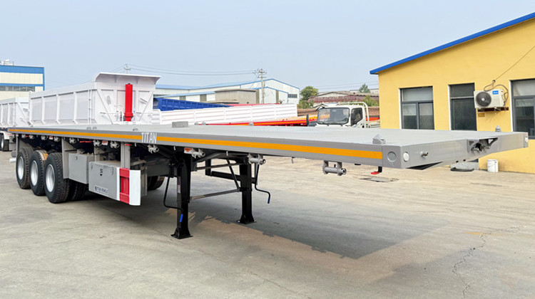 40FT Flat Bed Trailer Price | Tri Axle Trailer for Sale in Ghana