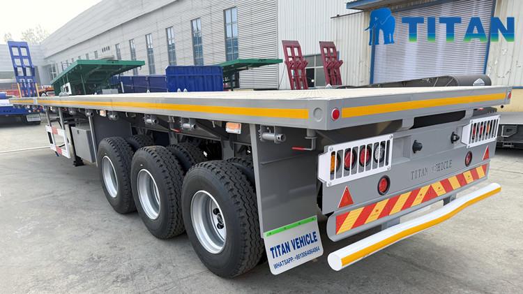 40FT Flat Bed Trailer Price | Tri Axle Trailer for Sale in Ghana