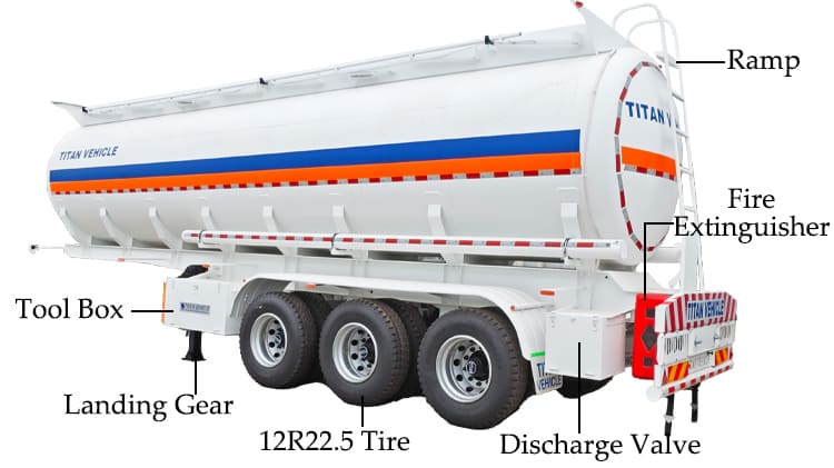 Diesel Fuel Tanker Semi Trailer for Sale in Tema Ghana