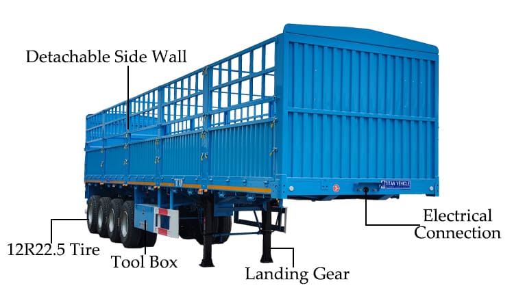 Fence Cargo Stake Semi Trailer for Sale in Tema Ghana