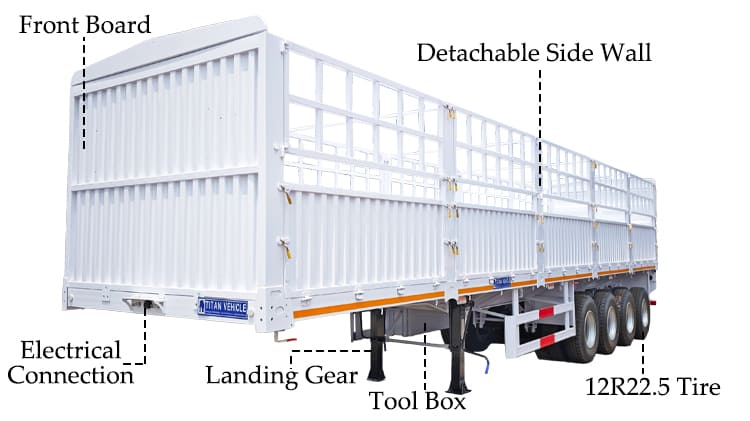 Fence Trailer for Sale in Ghana Takoradi | Cargo Semi Trailer