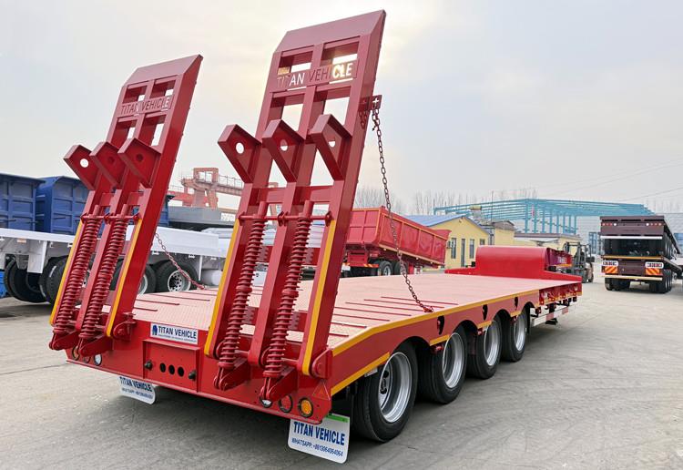 Low Bed Truck Price - 4 Axle 100 Ton Low Bed Trailer for Sale in Ghana