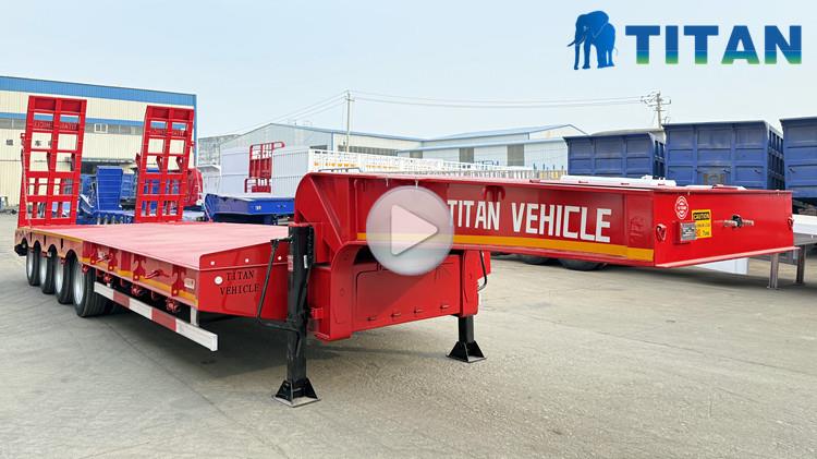 Low Bed Truck Price - 4 Axle 100 Ton Low Bed Trailer for Sale in Ghana