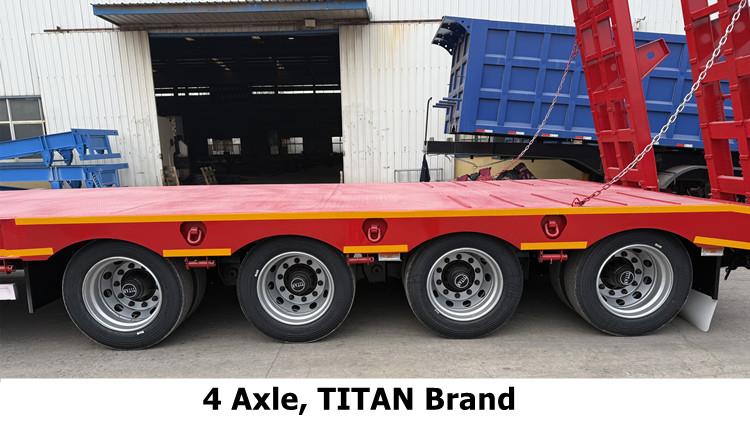 Low Bed Truck Price - 4 Axle 100 Ton Low Bed Trailer for Sale in Ghana