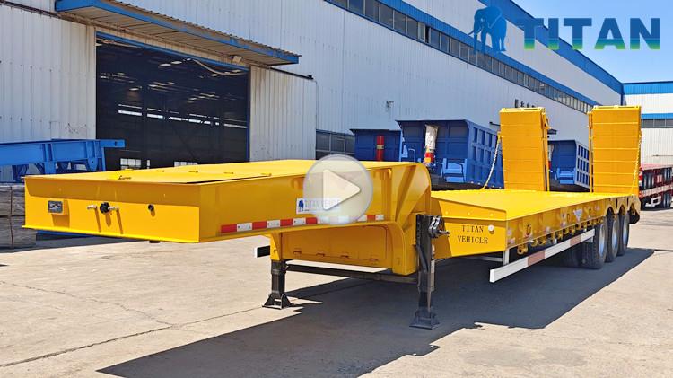 3 Axle 40FT Low Bed Semi Trailer for Sale in Ghana