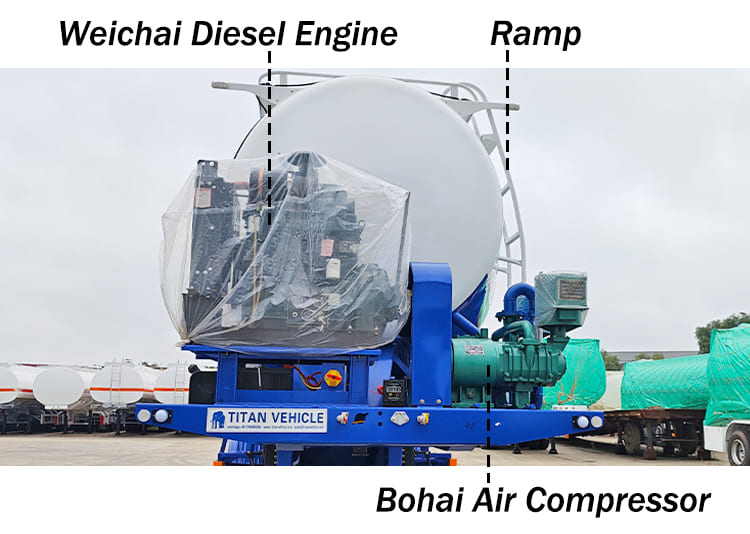 Dry Bulk Cement Tanker Truck Trailer for Sale in Accra Ghana